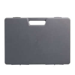 Valise plastique BAGACASE Gaggione Rétro B01 coloris gris anthracite vue de face