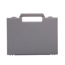 Valise plastique BAGACASE Gaggione Classic R02 coloris gris alu vue de face