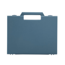 Valise plastique BAGACASE Gaggione Classic R03 coloris bleu gris vue de face