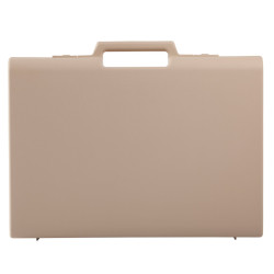 Valise plastique BAGACASE Classic D02 coloris beige vue de face