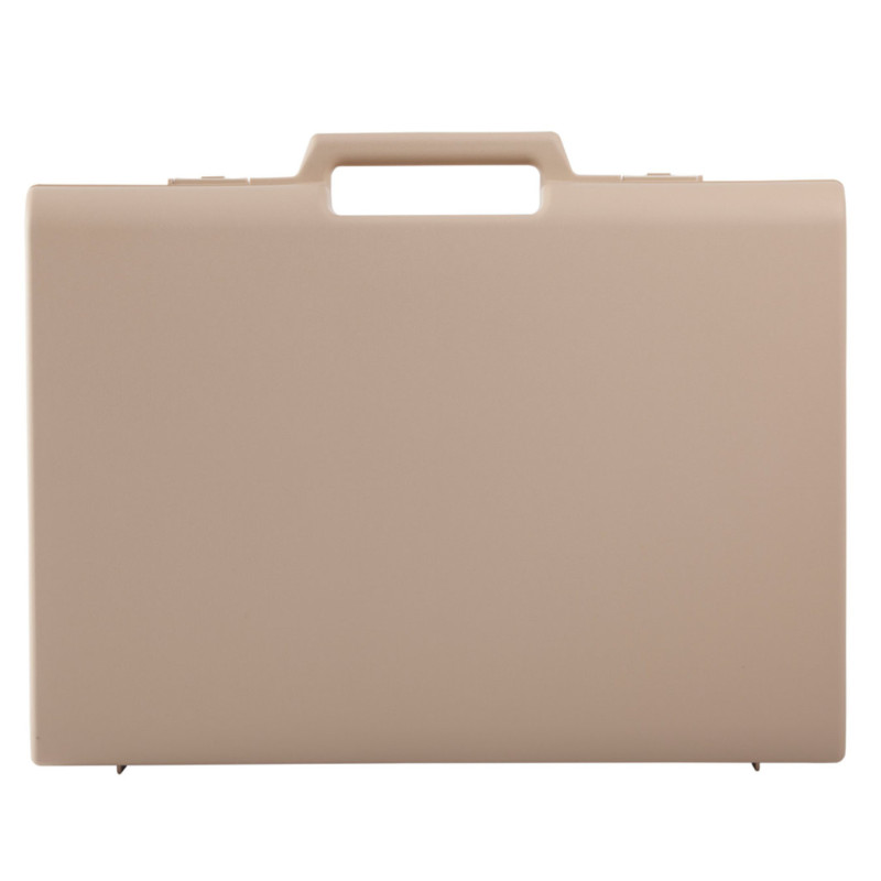 Valise plastique BAGACASE Classic D02 coloris beige vue de face