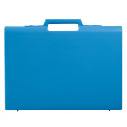 Valise plastique BAGACASE Classic D02 coloris bleu vue de face