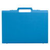 Valise plastique BAGACASE Classic D02 coloris bleu vue de face