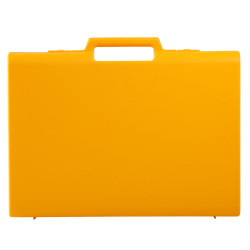 Valise plastique BAGACASE Classic D02 coloris jaune vue de face