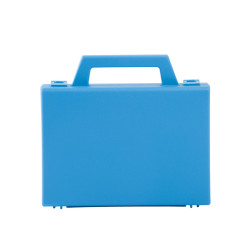 Valise plastique BAGACASE Classic G01 coloris bleu vue de face