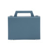 Valise plastique BAGACASE Classic G01 coloris bleu gris vue de face