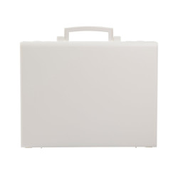 Valise plastique BAGACASE Gaggione Business M01 coloris blanc de face