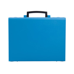 Valise plastique BAGACASE Gaggione Business M01 coloris bleu vue de face