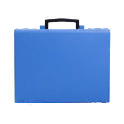 Valise plastique BAGACASE Gaggione Business M01 coloris bleu pastel vue de face
