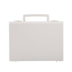 Valise plastique BAGACASE Gaggione Business M02 coloris blanc vue de face