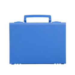 Valise plastique BAGACASE Gaggione Business M02 coloris bleu pastel vue de face