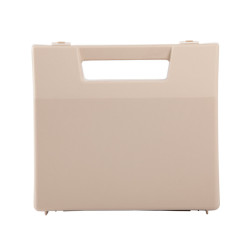 Valise plastique BAGACASE Gaggione Rétro R01 coloris beige vue de face