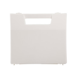 Valise plastique BAGACASE Gaggione Rétro R01 coloris blanc vue de face