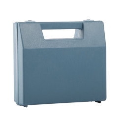 Valise plastique BAGACASE Gaggione Rétro R01 coloris bleu gris vue de face
