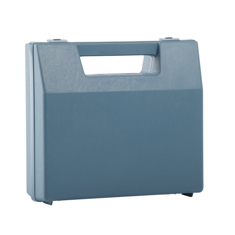 Valise plastique BAGACASE Gaggione Rétro R01 coloris bleu gris vue de face