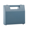 Valise plastique BAGACASE Gaggione Rétro R01 coloris bleu gris vue de face