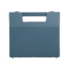Valise plastique BAGACASE Gaggione Rétro R01 coloris bleu gris vue de face