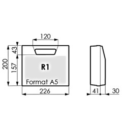 Dimimensions de la Valise plastique BAGACASE Gaggione Rétro R01