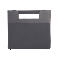 Valise plastique BAGACASE Gaggione Rétro R01 coloris gris anthracite vue de face