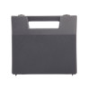Valise plastique BAGACASE Gaggione Rétro R01 coloris gris anthracite vue de face