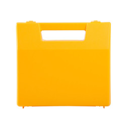 Valise plastique BAGACASE Gaggione Rétro R01 coloris jaune vue de face