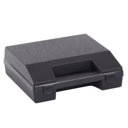 Valise plastique BAGACASE Gaggione Rétro R01 coloris noir fermée