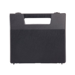 Valise plastique BAGACASE Gaggione Rétro R01 coloris noir vue de face