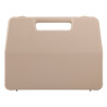 Valise plastique BAGACASE Gaggione Rétro L01 coloris beige vue de face
