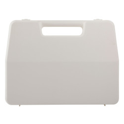 Valise plastique BAGACASE Gaggione Rétro L01 coloris blanc vue de face
