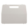Valise plastique BAGACASE Gaggione Rétro L01 coloris blanc vue de face