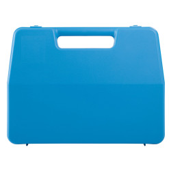 Valise plastique BAGACASE Gaggione Rétro L01 coloris bleu vue de face