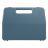Valise plastique BAGACASE Gaggione Rétro L01 coloris bleu gris vue de face