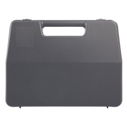 Valise plastique BAGACASE Gaggione Rétro L01 coloris gris anthracite vue de face