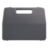Valise plastique BAGACASE Gaggione Rétro L01 coloris gris anthracite vue de face