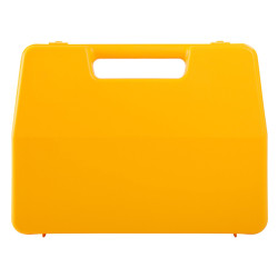 Valise plastique BAGACASE Gaggione Rétro L01 coloris jaune vue de face