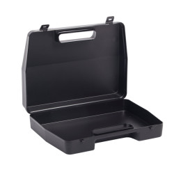 Valise plastique BAGACASE Gaggione Rétro L01 coloris noir ouverte