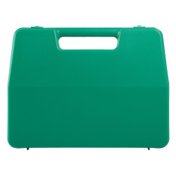 Valise plastique BAGACASE Gaggione Rétro L01 coloris vert vue de face