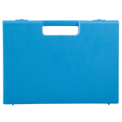 Valise plastique BAGACASE Gaggione Rétro C01 coloris bleu vue de face
