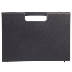 Valise plastique BAGACASE Gaggione Rétro C01 coloris noir vue de face