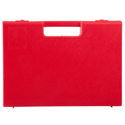Valise plastique BAGACASE Gaggione Rétro C01 coloris rouge vue de face