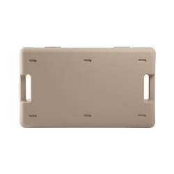 Valise plastique BAGACASE Gaggione Rétro B02 coloris beige vue de derrière