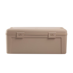 Valise plastique BAGACASE Gaggione Rétro B02 coloris beige vue de face