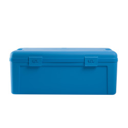 Valise plastique BAGACASE Gaggione Rétro B02 coloris bleu vue de face