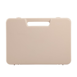 Valise plastique BAGACASE Gaggione Rétro S01 coloris beige vue de face