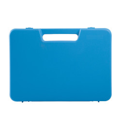 Valise plastique BAGACASE Gaggione Rétro S01 coloris bleu vue de face