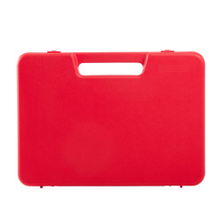 Valise plastique BAGACASE Gaggione Rétro S01 coloris rouge vue de face