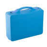 Valise plastique BAGACASE Gaggione Casual T06 coloris bleu fermoirs bleu pastel