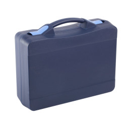 Valise plastique BAGACASE Gaggione Casual T06 coloris bleu marine fermoirs bleu pastel
