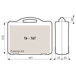 Dimensions de la Valise plastique BAGACASE Gaggione Casual T06 coloris noir