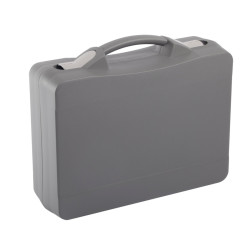 Valise plastique BAGACASE Gaggione Casual T06 coloris gris fermoirs gris clair